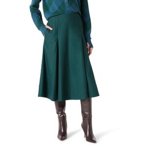Chic Teal A-Line Skirt